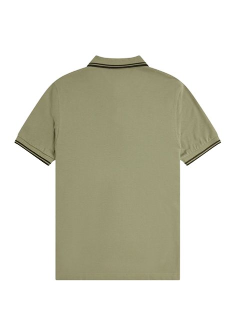 Fred Perry Twin Tipped Shirt Olive Mint Men FRED PERRY | Polo Shirts | M3600-Y64